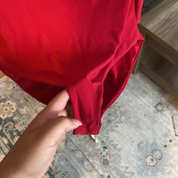 Windsor red boatneck 7/8 sleeve body suit - Picture 3 of 4